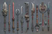 high quality weapon concept art for gaming and more