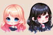 paint chibi anime character in cute style