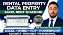 do rental property data entry and excel rent tracking