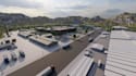 modern warehouse design,IT architecture,factory render,exterior rendering,2dplan