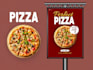 create attractive burger poster and  pizza poster