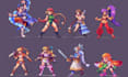 do pixel art animation rpg sprite pixel art character npc sprite sheet for game