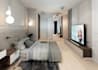 render luxury living room interior, open concept layout, 3d visualization