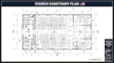 do USA permit 2d architectural plan, church floor plan, 2d sanctuary drawings