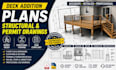 design deck addition plans, structural drawings and permit drawings