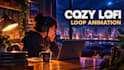 create a cozy lofi loop animation for your music