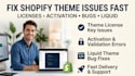 fix shopify theme license errors, activation issues and premium theme bugs quick