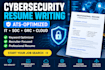write an ats cybersecurity, IT, soc analyst, and tech resume