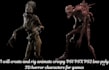 create and rig animate creepy ps1 psx ps2 low poly 3d horror characters for game