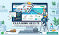 create a cleaning service website for house and office cleaning