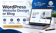 build responsive wordpress website design or blog