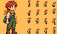 create pixel art character animation 2d sprite sheet  game character rpg maker