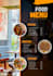 design a modern restaurant food menu and digital menu