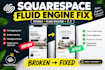 fix squarespace 7 0 to 7 1 migration and fluid engine issues