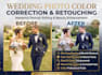 do wedding photo editing, culling and lightroom photo editing