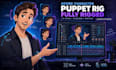 create realistic adobe character animator puppet rig for 2d animation
