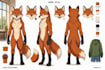 create furry art commission anthro ref sheet furry reference