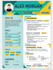 desing a modern and professional resume cv using canva