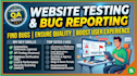 do website testing with QA and report bug