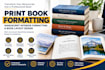 do print book formatting, manuscript interior formatting, book layout design