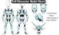draw custom superhero character design comic book art character reference sheet