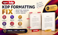 fix KDP rejected book formatting, margins, bleed and layout errors