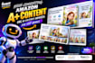 design amazon a plus content, ebc and listing images for KDP