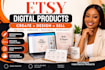 create and design professional etsy digital products