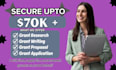 do grant research, grant writing, grant proposal for startups