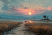 draw landscape oil painting art