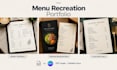 editable restaurant menu from PDF or image in canva