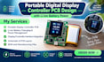 design portable digital display controller pcb with li ion battery power