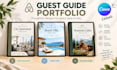 design an editable mobile airbnb guest guide in canva