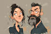 draw big head cartoon caricature for you