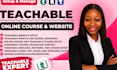 design teachable website upload course on teachable online course website