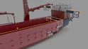 create 3d heavy lift crane rigging and project cargo animation