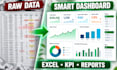 create interactive excel dashboards and KPI reports
