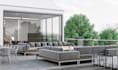 redesign backyard into entertainment area, hardscape design,pergola space render
