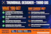 design 3 modern youtube thumbnails