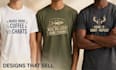 design funny profession and fishing hunting t shirt designs