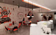 3d retail cafe,restaurant interior,dining layout, lobby lounge render,cgi eatery