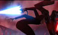 2d japanese anime style fighting animation, frame by frame animation scene