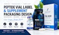 do peptide vial label suplement nutraceutical nootropic product packaging design