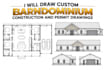 create custom barndominium construction and permit drawings