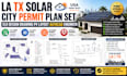 la tx solar city permit plan set sld design drawing pv layout autocad