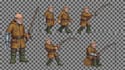 create pixel art character sprites, 2d sprites sheets, rpg sprites and game art