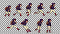 create pixel art animation, sprite animation, pixel characters and game sprites