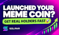 do pump fun promotion solana meme coin token telegram twitter marketing