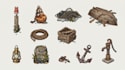 create pixel game assets, pixel props, icons, objects, effects and retro game