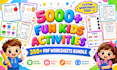 provide kids worksheets, printable activities PDF bundle